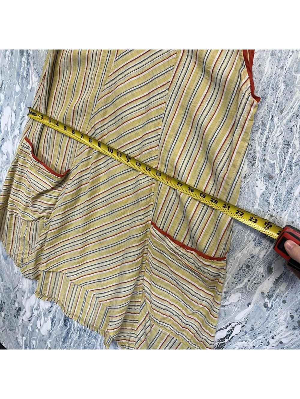 Boho Cottage Striped Sleeveless A-Line Dress (M) - Picture 5 of 7